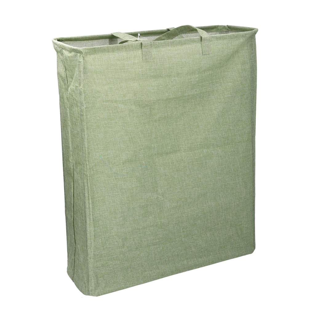 Cestone tessuto sacco verde rettangolare pieghevole cm 55x19h66