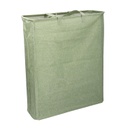 Cestone tessuto sacco verde rettangolare pieghevole cm 55x19h66