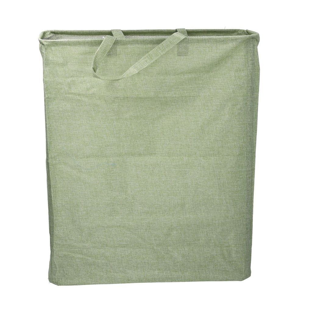 Cestone tessuto sacco verde rettangolare pieghevole cm 55x19h66