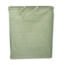 Cestone tessuto sacco verde rettangolare pieghevole cm 55x19h66