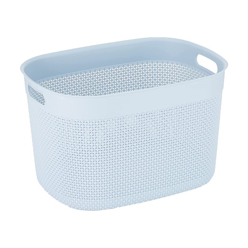 Contenitore Kis Filo Baskets XL Stone Blu - dimensioni cm 44x33x27h
