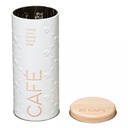 Contenitore da cucina per caffè in ferro Bianco 20 capsule diametro 10,5x h18,5 cm