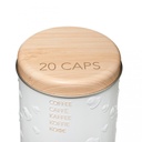 Contenitore da cucina per caffè in ferro Bianco 20 capsule diametro 10,5x h18,5 cm