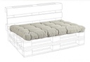 Cuscino in tessuto beige seduta pallet Poly