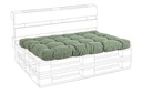 Cuscino seduta pallet in tessuto Poly Cactus