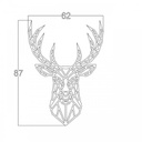 Decorazione murale cervo nero cm 62 x 87 h(MT1924081)