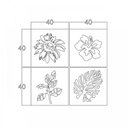 Decorazione murale nera astratto cm 40 x 40 x 4
