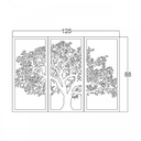 Decorazione murale quadro moderno albero nero