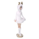 Donna resina ballerina bianco cm 12x9h32
