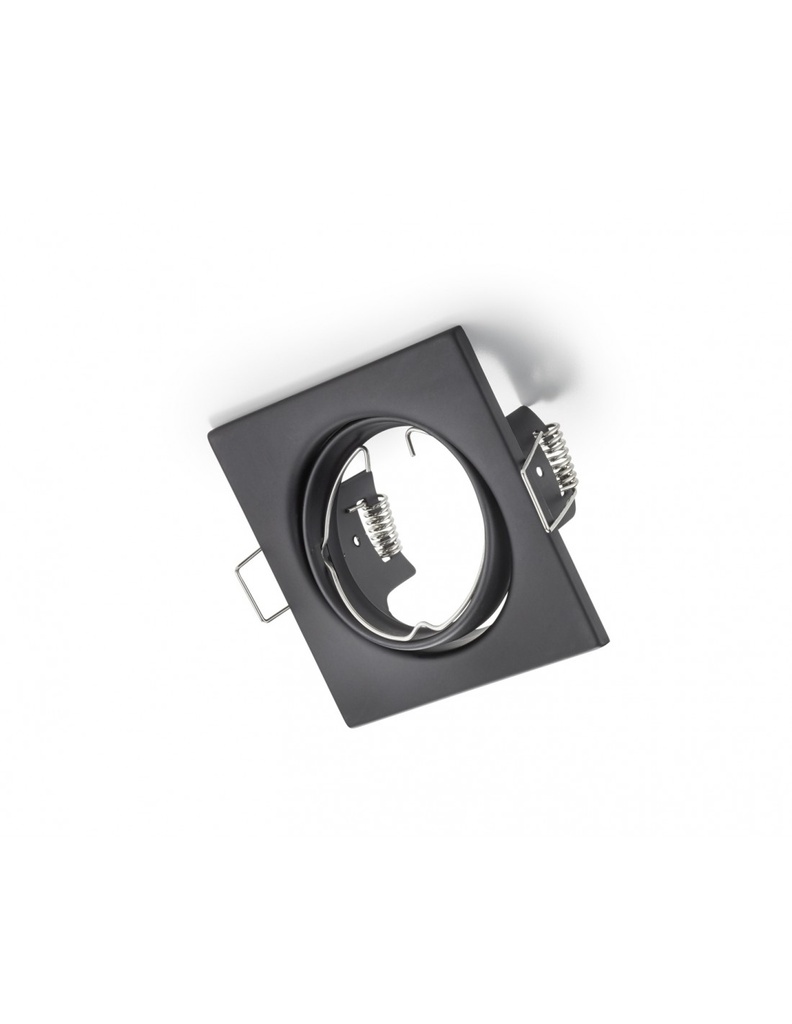 Faretto da Incasso Quadrato Jura 1xGU10 Nero 8x8 cm Trio Lighting