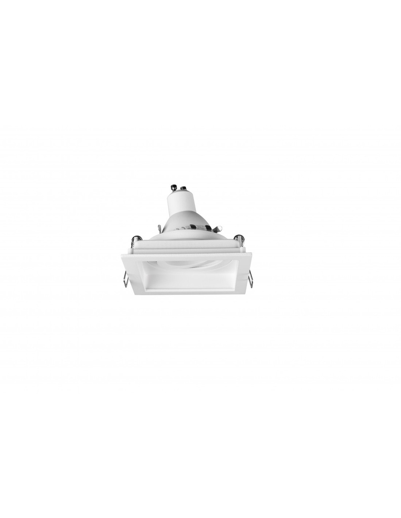 Faretto da Incasso Quadrato Kenai 1xGU10 Bianco 9x9 cm Trio Lighting