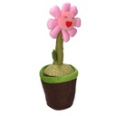 Fermaporta tessuto fiore rosa cm 12x12h35