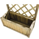 Fioriera con griglia autoclavata 75x30x140 per arredo giardino