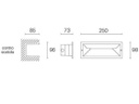 Incasso Chiuso 12W Led 3000K  linea mask  grafite