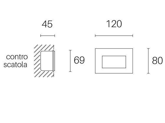 Incasso Liscio 3W Led 4000K  linea spina  grafite