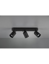 Lampada da Soffitto 3 Faretti Spot GU10 Orientabili Pago Nero Trio Lighting
