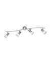 Lampada da Soffitto 4 Spot E14 Orientabili Levisto Nichel Trio Lighting