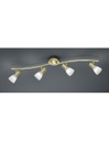 Lampada da Soffitto 4 Spot E14 Orientabili Levisto Ottone Trio Lighting