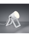 Lampada da Tavolo Moderna Marc Base Legno e Spot Metallo Bianco Trio Lighting