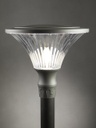 Lampada da esterno in alluminio pressofuso con diffusore trasparente salvia
