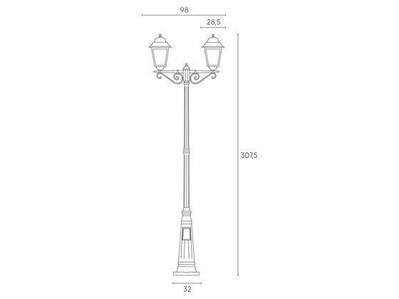 Lampada da parete in alluminio pressofuso con diffusori in vetro trasparente nero