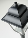 Lampada da parete in alluminio pressofuso con diffusori in vetro trasparente nero