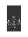 Lampadario con Bracci 3 Luci Classico Lüster Cromo Pendenti Decorativi Neri Trio Lighting