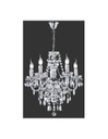 Lampadario con Bracci 5 Luci Lüster Classico Cromo con Pendenti Trio Lighting