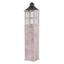 Lanterna legno 1-2 sbiancato rettangolare cm27x27h135