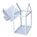 Lanterna metallo 1-3 bianco cm 27x18