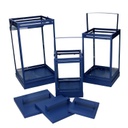 Lanterna metallo 1-3 blu cm 18x18h36