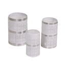Lanterna metallo bianco 1-3 tonda cmø17x16h25,5