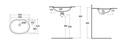 Lavabo sottopiano ovale variant 55x41 cm bianco