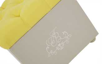 Mobile cassapanca giallo-grigia st-0501cm. 50 x 43 x 45