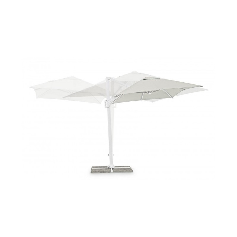 Ombrellone braccio Eden bianco-naturale 2x3 m iperbriko