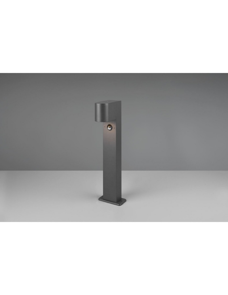 Paletto Basso Giardino 1xGU10 Roya Antracite IP44 Sensore Movimento Trio Lighting