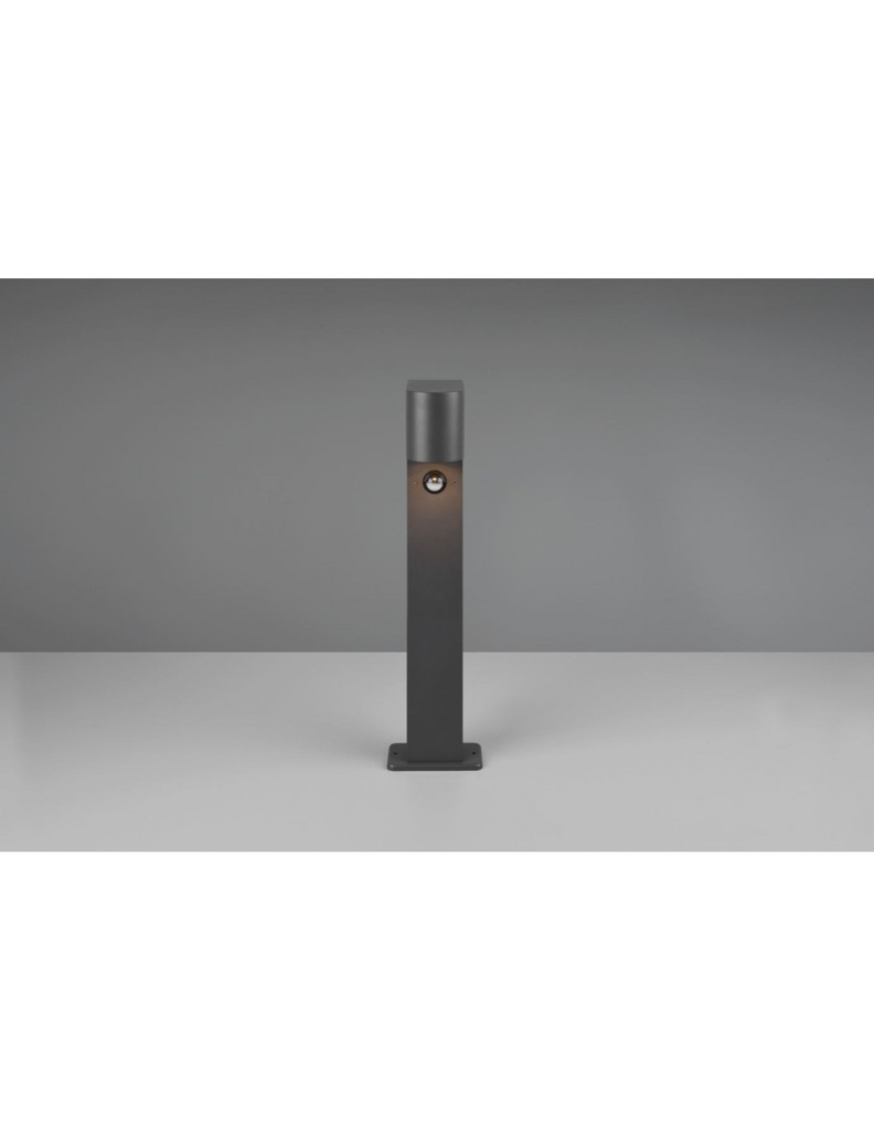 Paletto Basso Giardino 1xGU10 Roya Antracite IP44 Sensore Movimento Trio Lighting