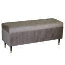 Panca contenitore velluto beige cm 115x40h45