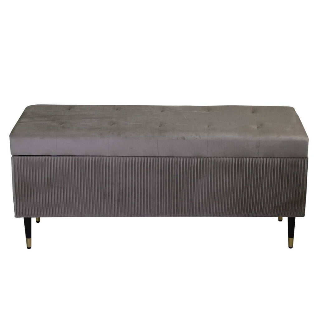 Panca contenitore velluto beige cm 115x40h45