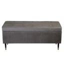 Panca contenitore velluto beige cm 115x40h45
