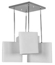 Lampadario bianco moderno metallo vetro cm 72 x 68 h 63