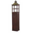 Lanterna legno 1-2 marrone scuro rettangolarecm27x27h135