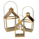 Lanterna metallo 1-3 oro cm27x18,2h42