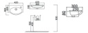 Lavabo a parete 41x30 cm