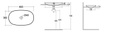 Lavabo incasso ovale allungato senza foro 60x36 cm, bianco