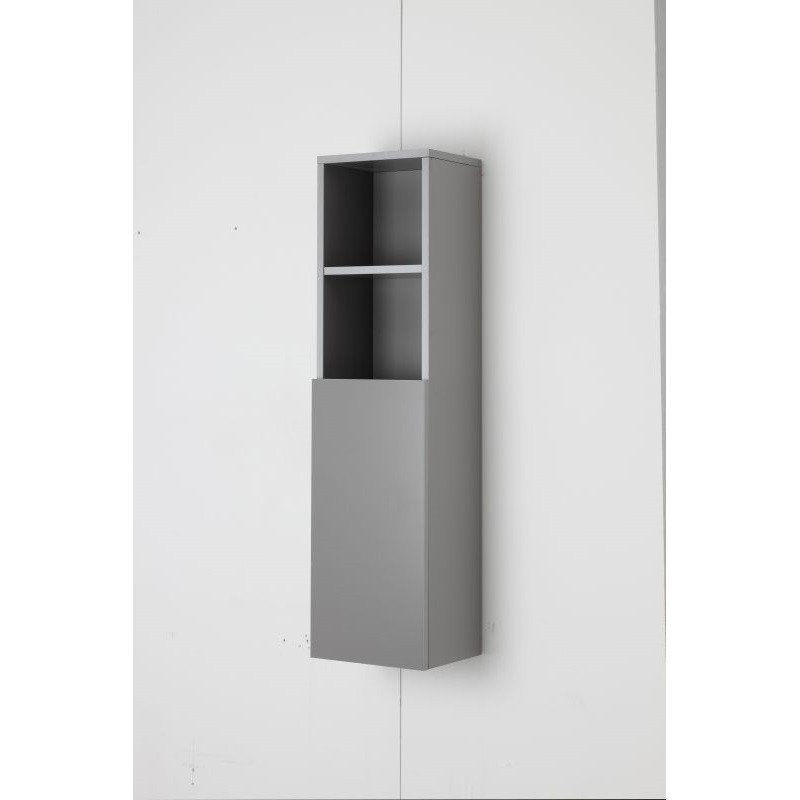 Pensile bagno anta Reversibile Grigio Pastello 30x25x h115 cm