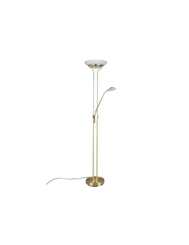 Piantana Led con Doppia Accensione Spot da Lettura Orson Ottone Trio Lighting