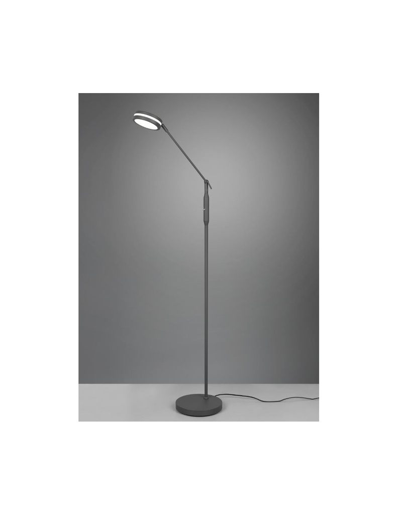 Piantana Lineare Touch Led Disco Orientabile Franklin Antracite Trio Lighting