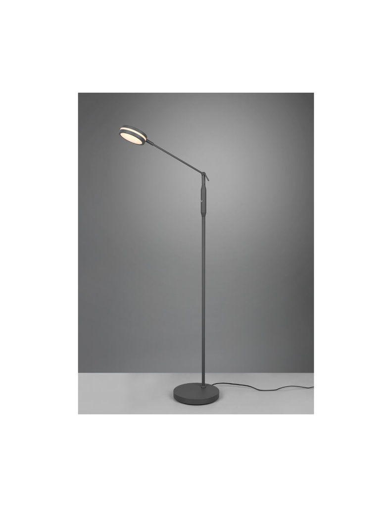 Piantana Lineare Touch Led Disco Orientabile Franklin Antracite Trio Lighting