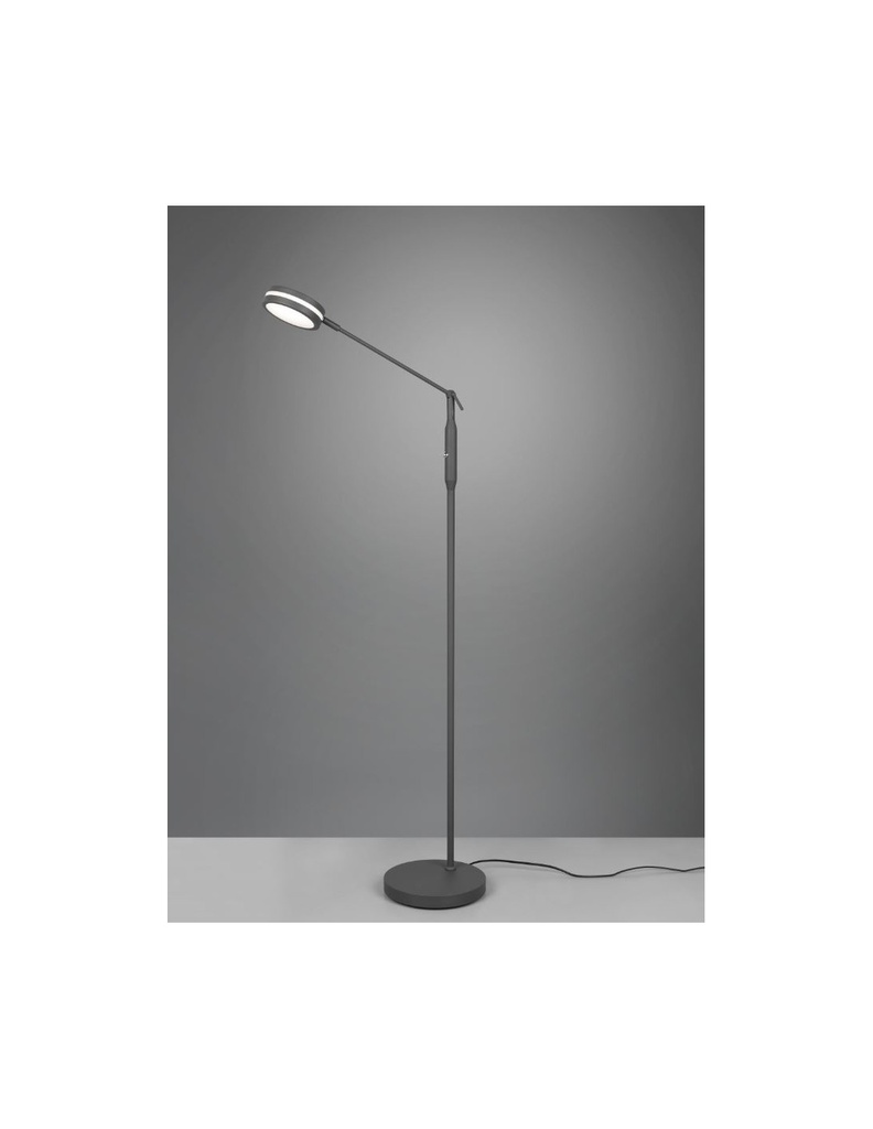Piantana Lineare Touch Led Disco Orientabile Franklin Antracite Trio Lighting